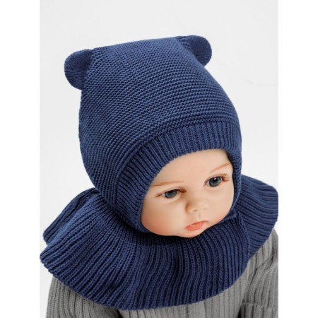 Hat helmet Children's Amarobaby Pure Love Helmet, lining, size 40-42 cm, blue color