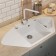 Quartz-quartz kitchen-quartz Uperwood quartz UPD-06, angular two-section, color 01 white