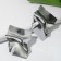 Earrings Metal "atmosphere" rhombus, silver color