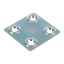 The plate is mounted, galvanized, 40 x 40 x 1.2 mm