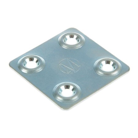 The plate is mounted, galvanized, 40 x 40 x 1.2 mm