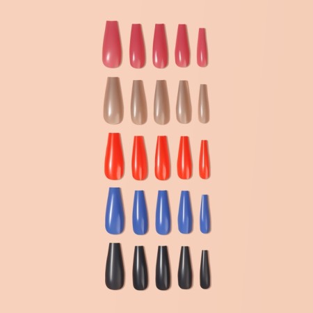 Follow nails "Strict ladies", 100 pcs, the shape of the ballerina, in the container, multi -colored-6