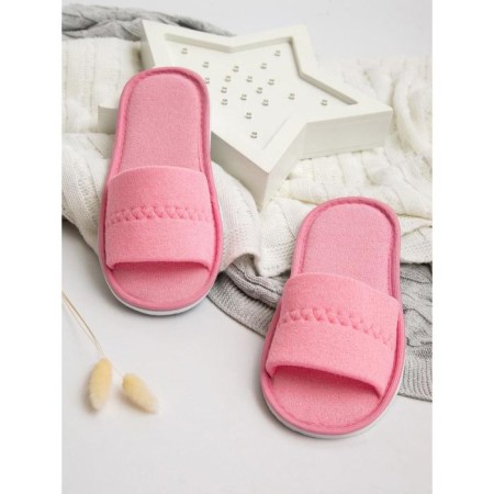 Women's slippers open nose, size 36-38, pink color