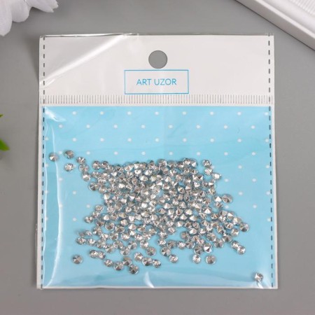 Decor for creativity plastic "Rhinestones. Transparent" set 200 pcs d = 0.4 cm-3