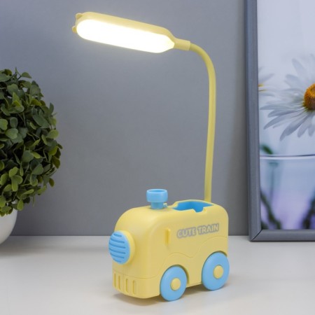 Table lamp "steam locomotive" LED 1.5W USB AKB yellow-blue 11.5x34 cm Risalux-1