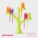 Set for Canapes "Birds", on a stand, 6 skewers, color mix
