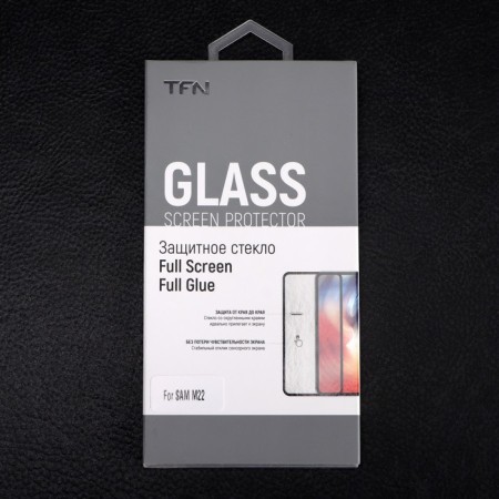 Protective glass 2.5D TFN for Samsung M22, full glue, black-2
