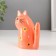 Souvenir Ceramics "Kitty red, with flowers, tail pipe" 10.2x6.3x12.3 cm