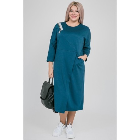 Female dress, size 66, turquoise color