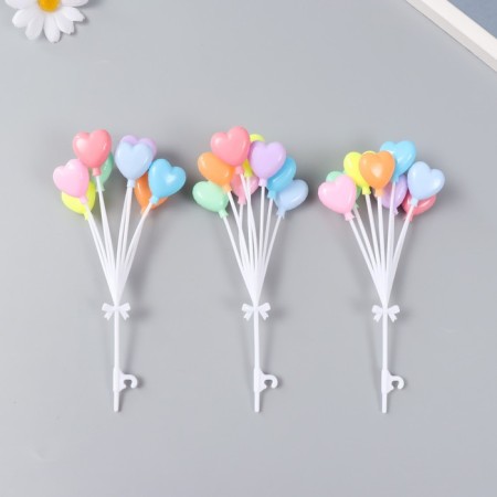 Decor for creativity Plastic "Bound of balloons-hearts" 8 pcs 16.6 cm