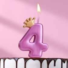 Candle for the Crown cake, number 