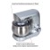 Mixer JVC JK-MX402, Planetarny, 1300W, 6 speeds, 3 nozzles, 4 l, silver color
