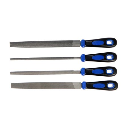 A set of tundra files, steel U10, notch No. 2, plastic handles, 200 mm, 4 pcs.-1