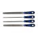 A set of tundra files, steel U10, notch No. 2, plastic handles, 200 mm, 4 pcs.