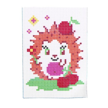 A cross for children "Hedgehog", a set for creativity, 14 x 10 cm-4