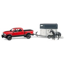 RAM 2500 pickup machine with horseback and one horse