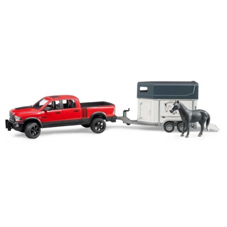 RAM 2500 pickup machine with horseback and one horse