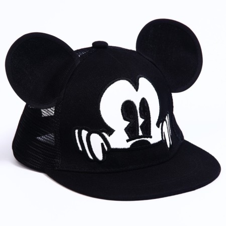 Baby cap with ears, with a grid, size 48-53, Mickey Mouse-3