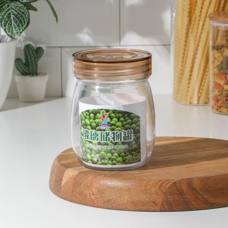 Bank for bulk products, glass, 914 ml, d = 10 cm, h = 14 cm-5