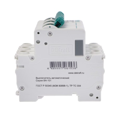 Automatic circuit breaker SE DEKRAFT VA-101, 3 poles, C, 10 A, 4.5 KA, 11077DEK-2