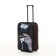 Small Small suitcase 20 "with a bag, a lightning department, with an extension, the color is black