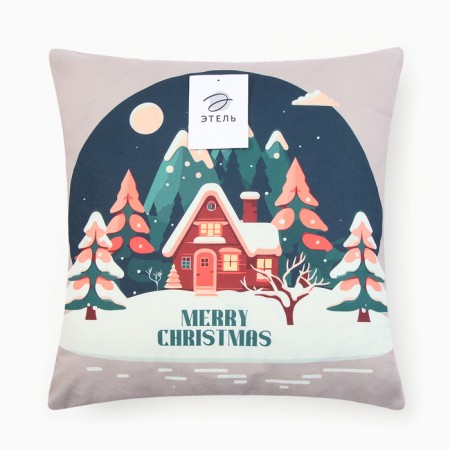Чехол на подушку Этель "Merry Christmas" 40х40см,100% п/э-5