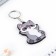 Key keychain wooden "raccoon", 4.4 x 6.4 cm