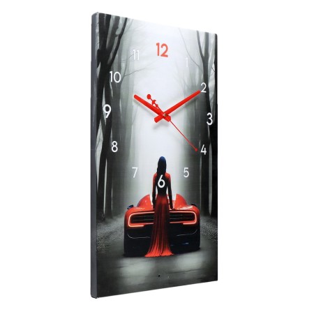Carty clock, wall-mounted interior "girl in red", silent, 35 x 60 cm-6