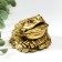 NECKE Polystone for bronze "Toads on coins and ingots with pearls" 6x8.5x8 cm