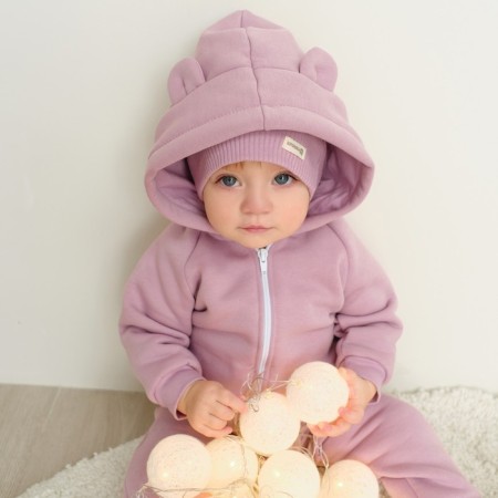 Costume: sweatshirt and pants crumb I, Basic Line, height 74-80 cm, pink color-2
