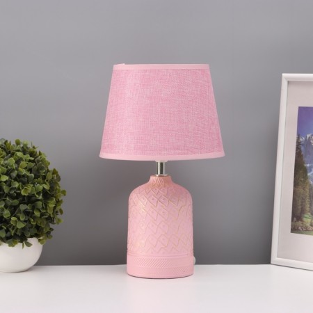Table lamp "pattern" 1x40W E14 pink 20x20x34cm