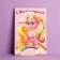 Postcard congratulatory children's "Pink Unicorn", bright balls, 12 x 18 cm