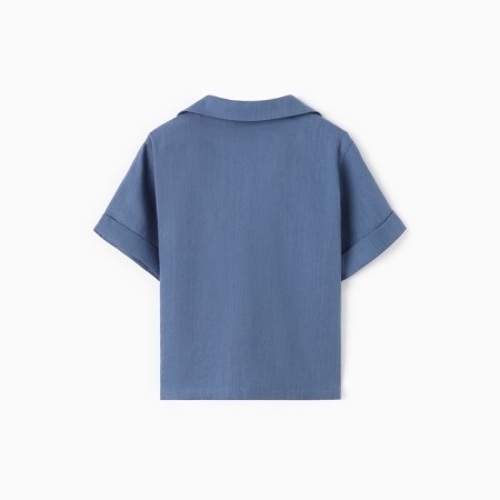 Shirt for a boy crumb I am Linen, p. 92-98, blue-3