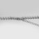 The necklace "thread" rectangles, white color in silver, 70 cm