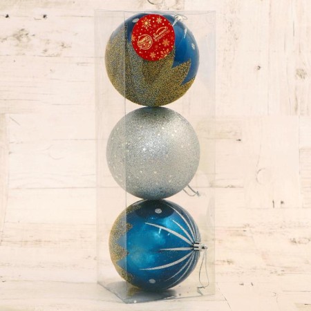 Set of balls plastic D-10 cm, 3 pcs "Iskra" mix-1