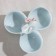 Menzhitsa ceramic 3 cells "Rabbit", 11.5 × 9.5 cm, blue color