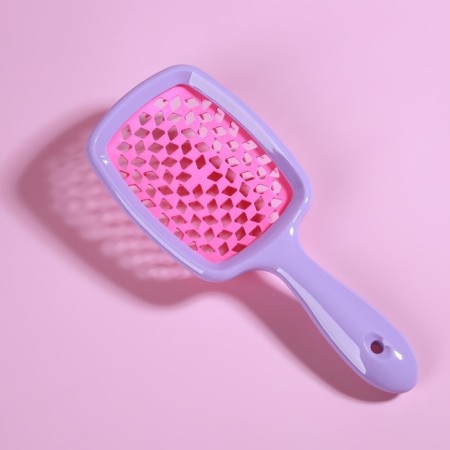 The comb massage, wide, ventilated, 8.5 × 20.5 cm, PVC box, lilac/pink color-6