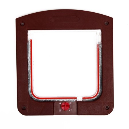 Animal door with 4 modes, opening 15x15.5 (total 22.5x20 cm), dark brown-1