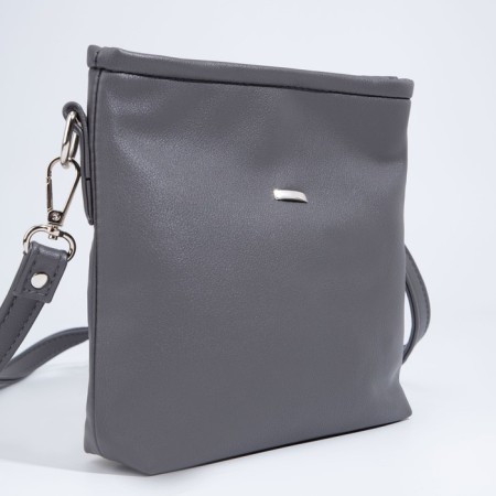 Bag Cross-Bodi with a zipper, gray color-5