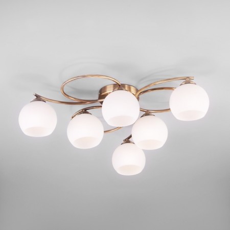 Alba chandelier, 6x40W E27, bronze color