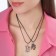Kulons "Demetrons" inscription Love and heart, black-red color, 45 cm