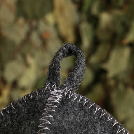 A cap for a bath with embroidery "with a light steam", gray-4