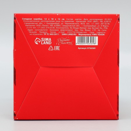 Folding box “Happy New Year!”, Mail, 12 x 18 x 12 cm, New Year-6