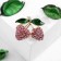 Berry brooch, color pink green in gold
