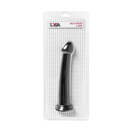 Unrealistic phallimitator Jelly Dildo L Toyfa Basic, TPE, Black Color, 20 cm-5
