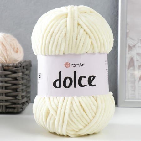 Yarn "Dolce" 100% micropoliester 120m/100g (783 champagne)-4