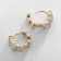 Hooping earrings Xuping Bright star, white color in gold, D = 1.5 cm