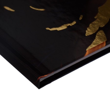 College-wiper in a solid cover of 7BC, A5, 64 sheets, deep look, block in a cage, glossy lamination, foil embossing-2