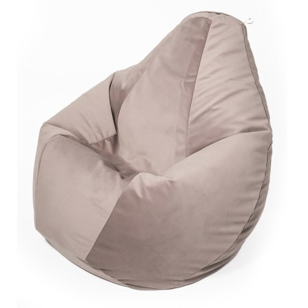 Mear-bag “Pear” is small, diameter 70 cm, height 90 cm, beige color, velor