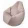 Mear-bag “Pear” is small, diameter 70 cm, height 90 cm, beige color, velor